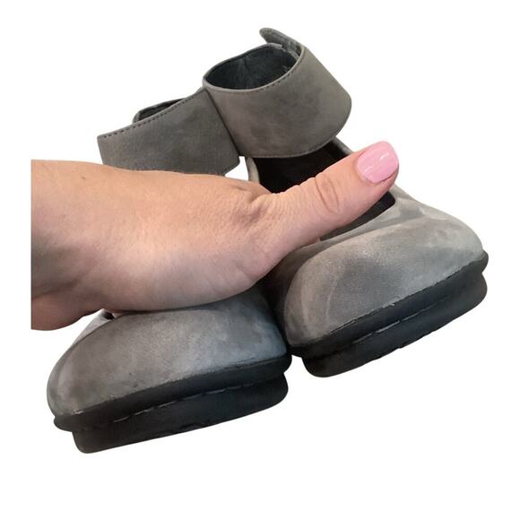 Dansko Wedge Jenna Gray Ankle Strap Platform US 9.5 10 EU 40 Comfort Boho Work - Picture 9 of 10